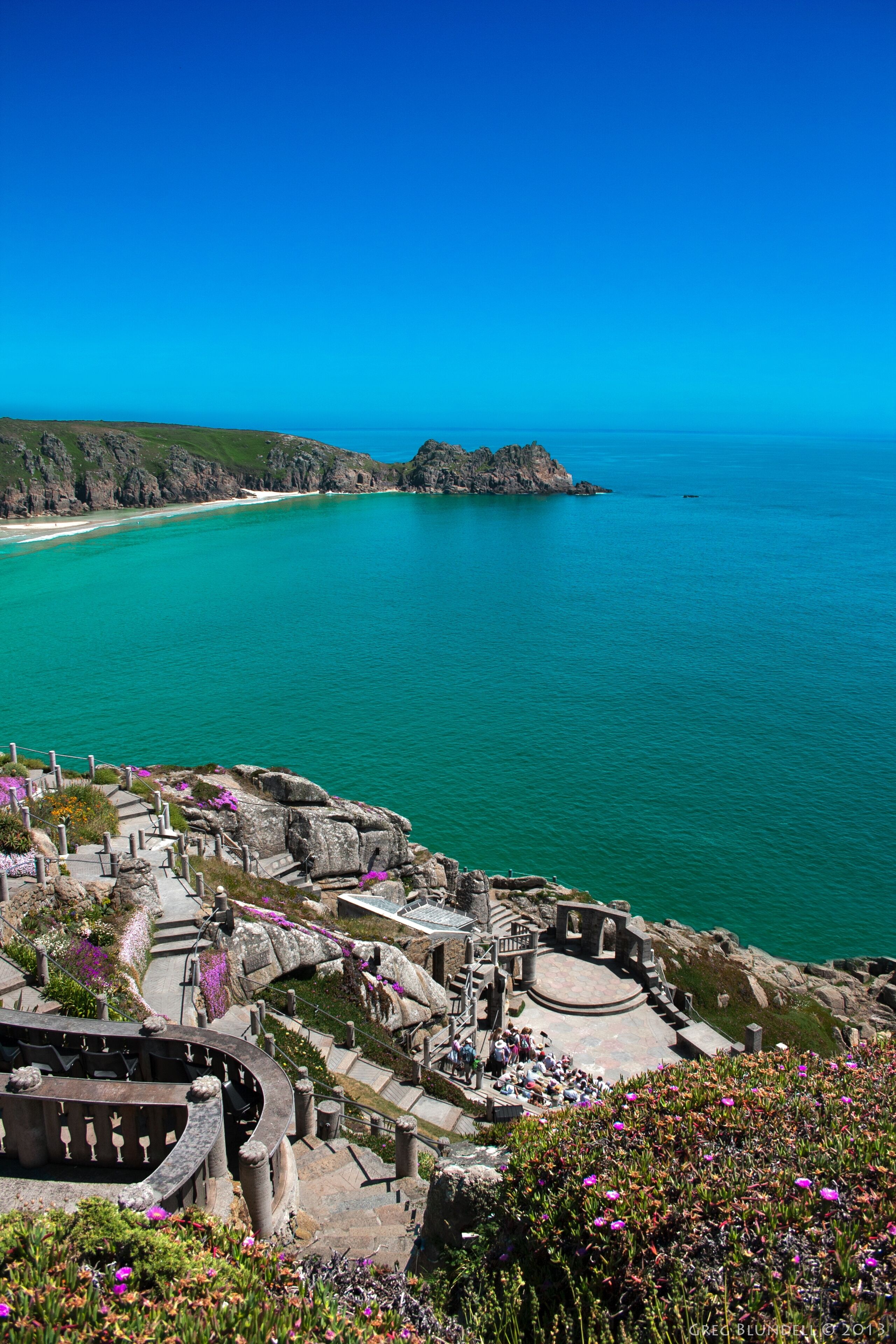 Minack theatre overlooking Porthcurno beach