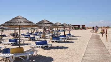 Beach nearby, sun-loungers