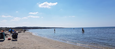 Vlak bij het strand