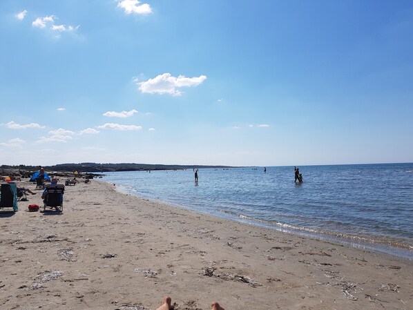 Vlak bij het strand