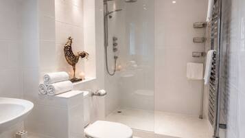 Hair dryer, towels