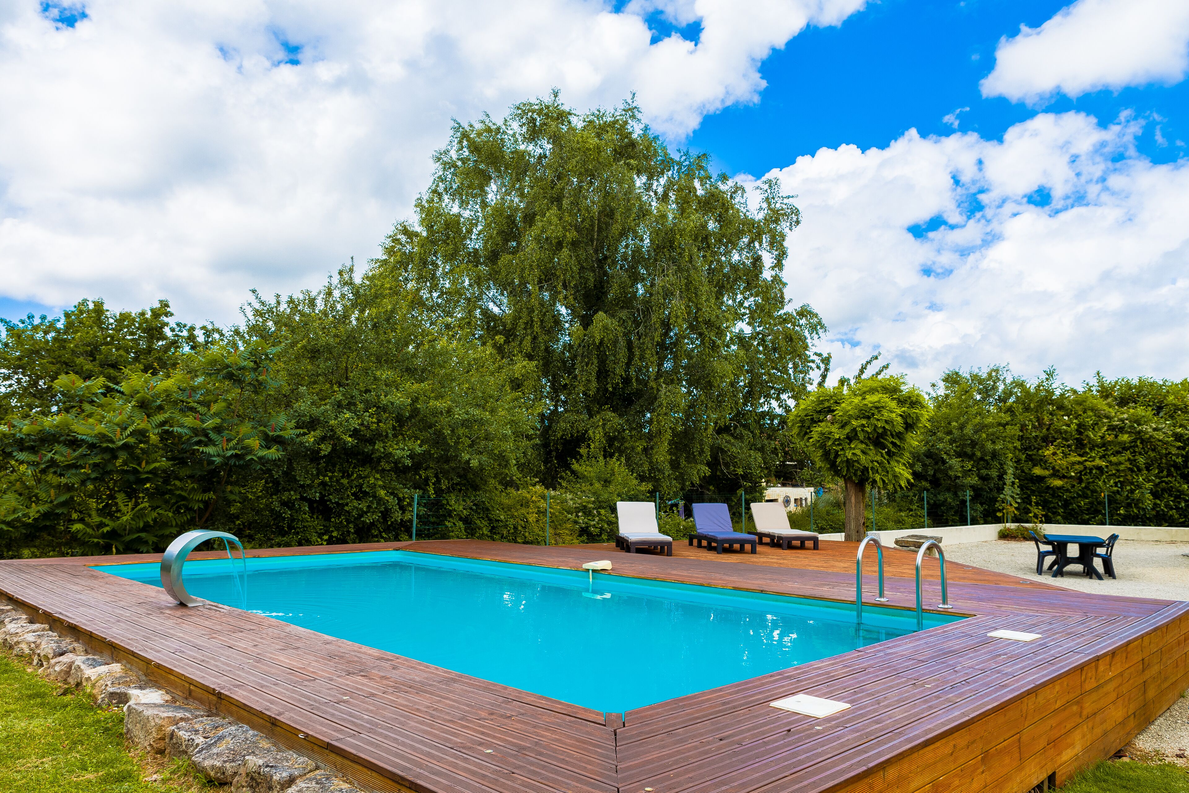 Piscine extérieure, piscine chauffée