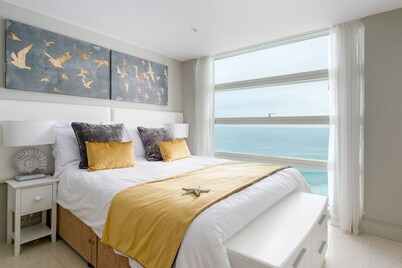 Stunning cliff top apartment with breathtaking "WOW" sea views overlooking beach