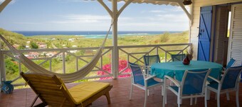 Sainte Anne: villa créole vue mer imprenable sur ilets Cap-Chevalier