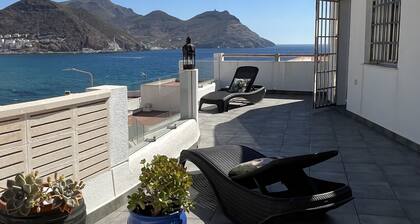 San José, quiet and large terrace at 100m beach