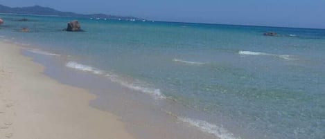 En la playa