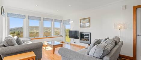 Smart TV, books, stereo