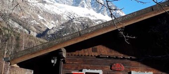 #Chalet indépendant, mezzanine, jardin clos, terrasse, parking, face Mont-Blanc