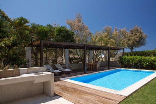 Aeriko-Anemos Beachfront Villa with Stunning View and Private Pool