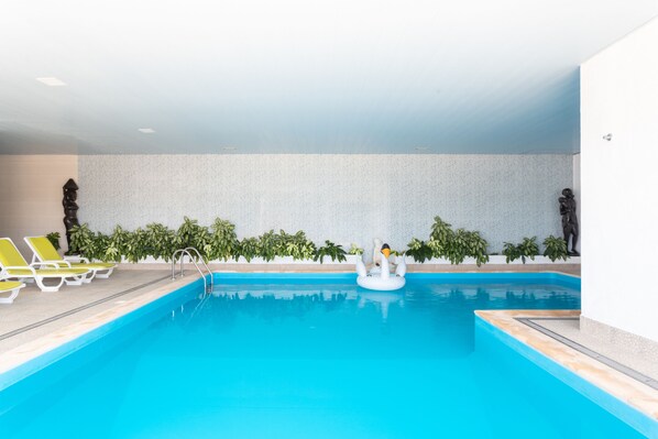 Indoor pool, a heated pool