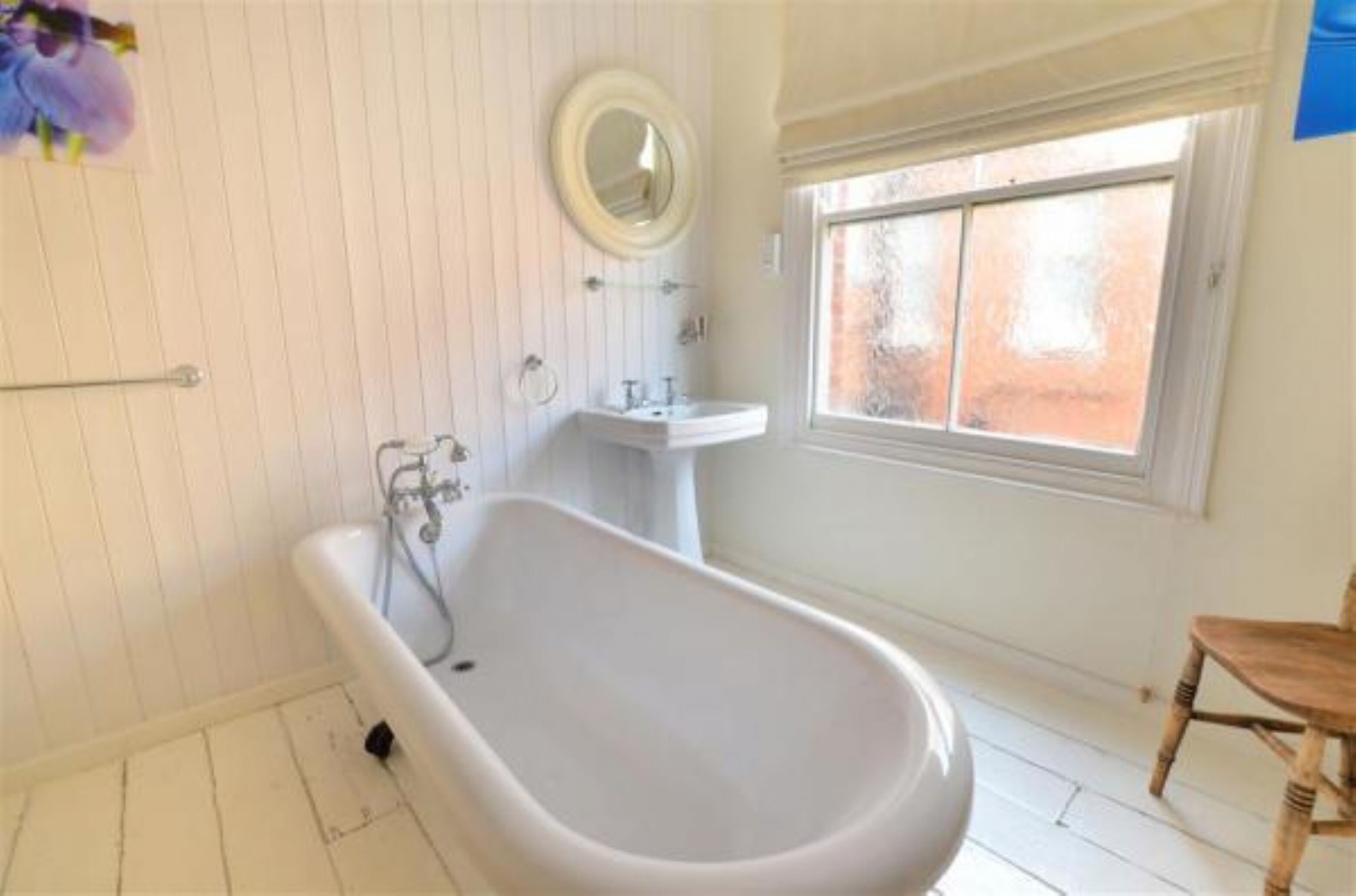 Bathtub, hair dryer, bidet