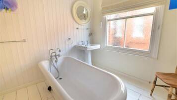 Bathtub, hair dryer, bidet