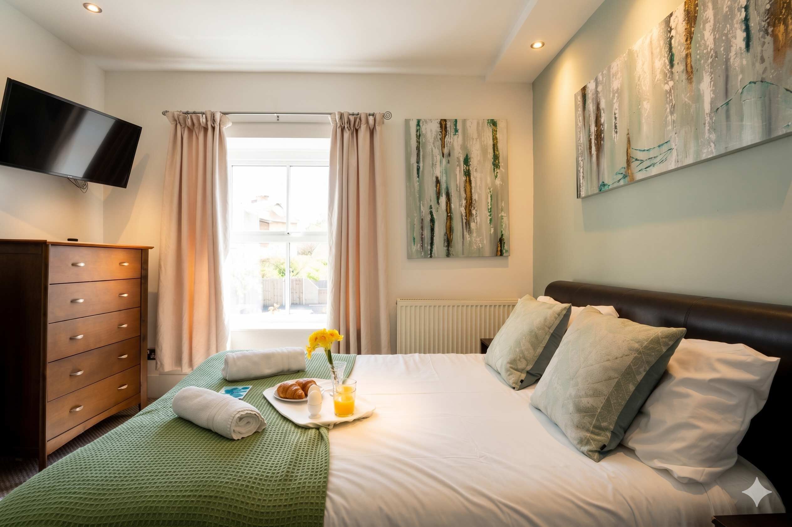 3 bedrooms, iron/ironing board, WiFi, bed sheets