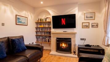 TV, fireplace, offices