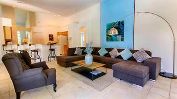 TV connectée, cheminée, jeux vidéo, livres