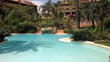 Outdoor pool, a heated pool