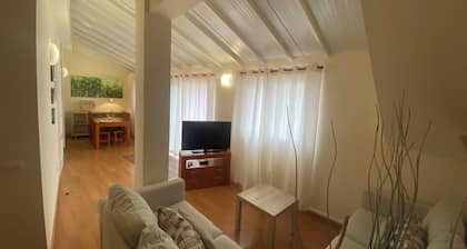 Keski kattohuoneisto, lähellä merta, rauhallisella alueella, ilmaisella Wi-Fi: llä