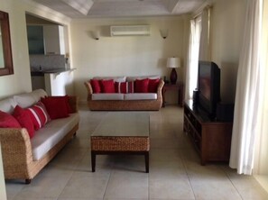 Smart TV, books, video library, stereo