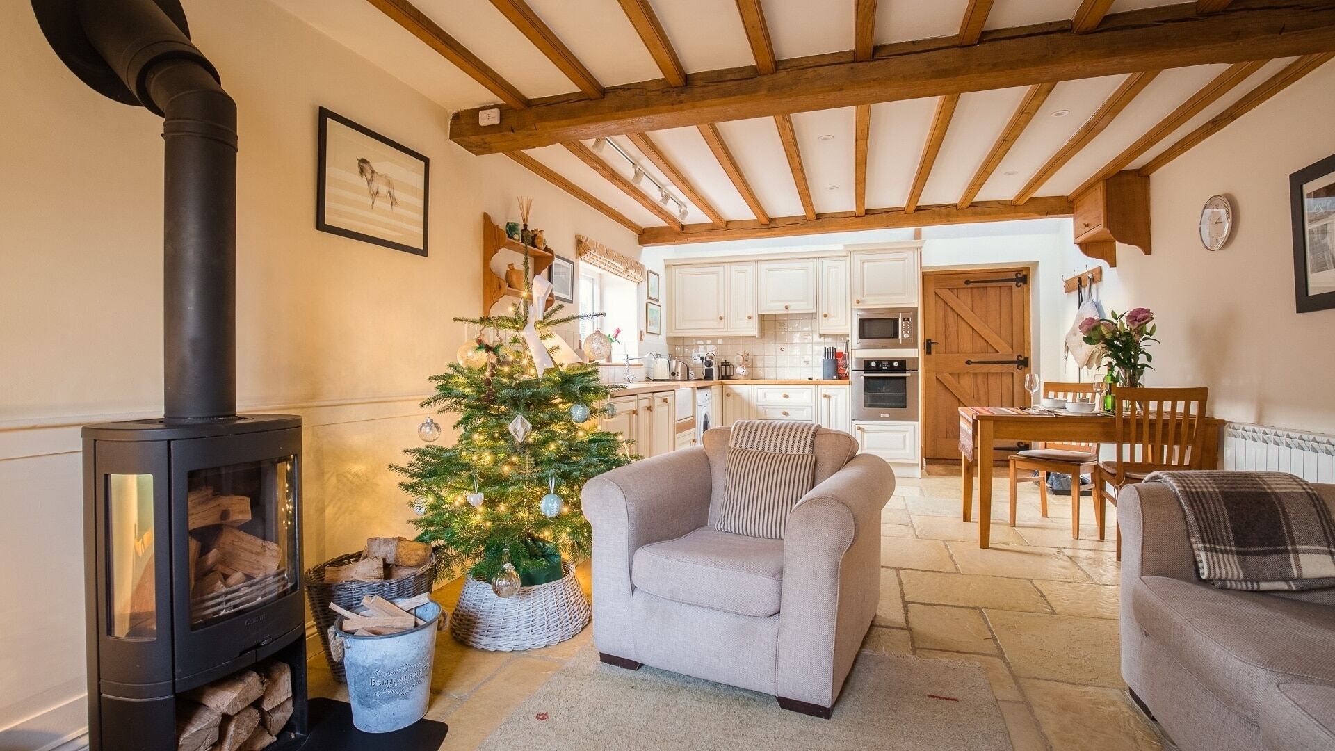 智能電視、壁爐、Netflix、DVD 播放機