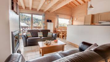 TV connectée, cheminée, médiathÚque, chaßne hi-fi