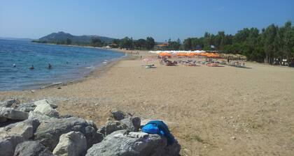 Beach Villa. Direct sea access, family friendly, lg veranda, garden, in village.