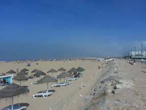 En la playa