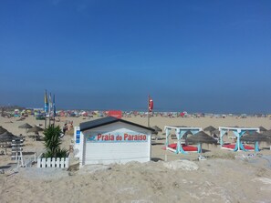 En la playa
