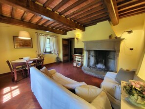 TV, fireplace, DVD player - Cottage, private pool, beautiful mountain views, WIFI, walk to restaurant (nicciano)