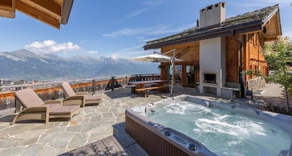 Beautiful chalet in the Swiss Alps with stunning views and private hot tub