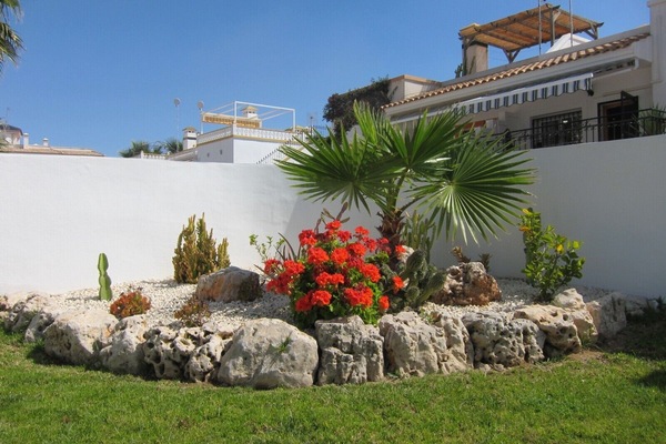 beautiful landscaping in communal pool