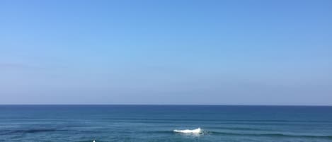 Beach nearby, sun loungers, beach towels