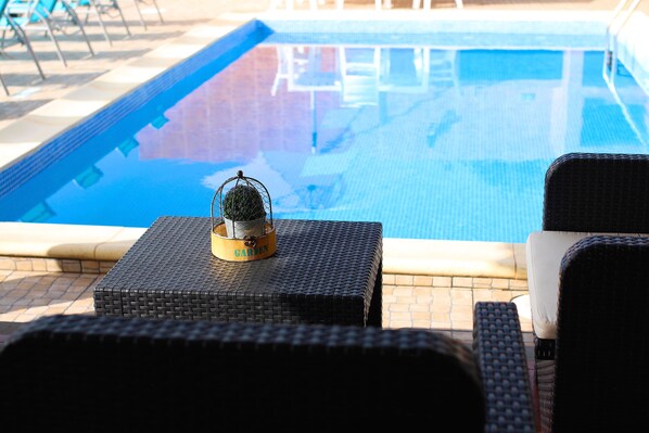 Outdoor pool, a heated pool