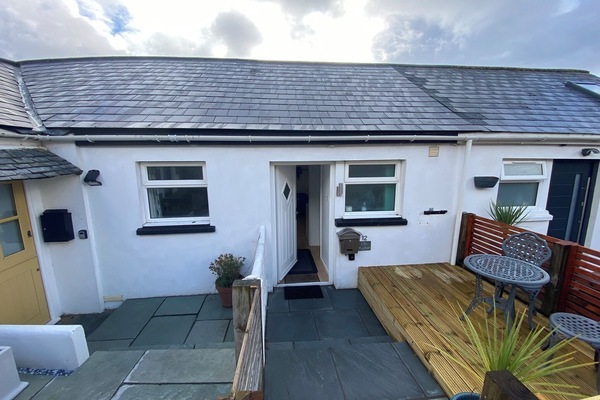 Chy Byghan - showing our new deck and paved and fenced area