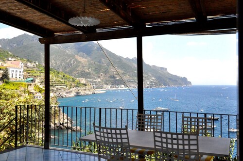 Amalfi Coast - Il Monaco, Three Bedrooms villa with equipped platform on the sea
