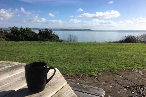 the patio is a great place to relax with a coffee.