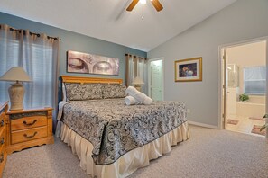 4 bedrooms, in-room safe, iron/ironing board, travel cot