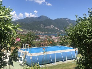 Outdoor pool - VILLA LE FONTANELLE NEW POOL 2026 air conditioning, lake view, Netflix, wifi,BBQ (paratico)