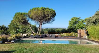 Chalet with private ecological swimming pool on 1 hectare