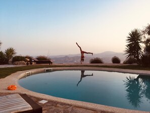 Outdoor pool - Beautiful rural villa with incredible views and stunning pool (Alcaucin)