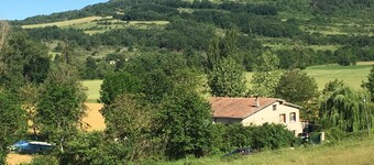 Peaceful countryside setting, private pool yet close to the village.