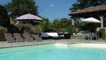 Een verwarmd zwembad