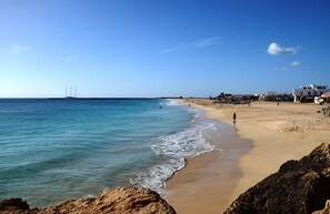 Playa en los alrededores y camastros 