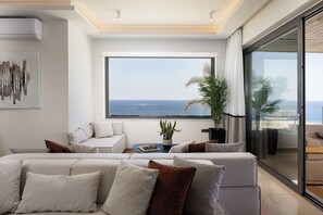 Smart TV, fireplace, video-game console, foosball