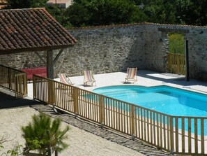 Outdoor pool, a heated pool