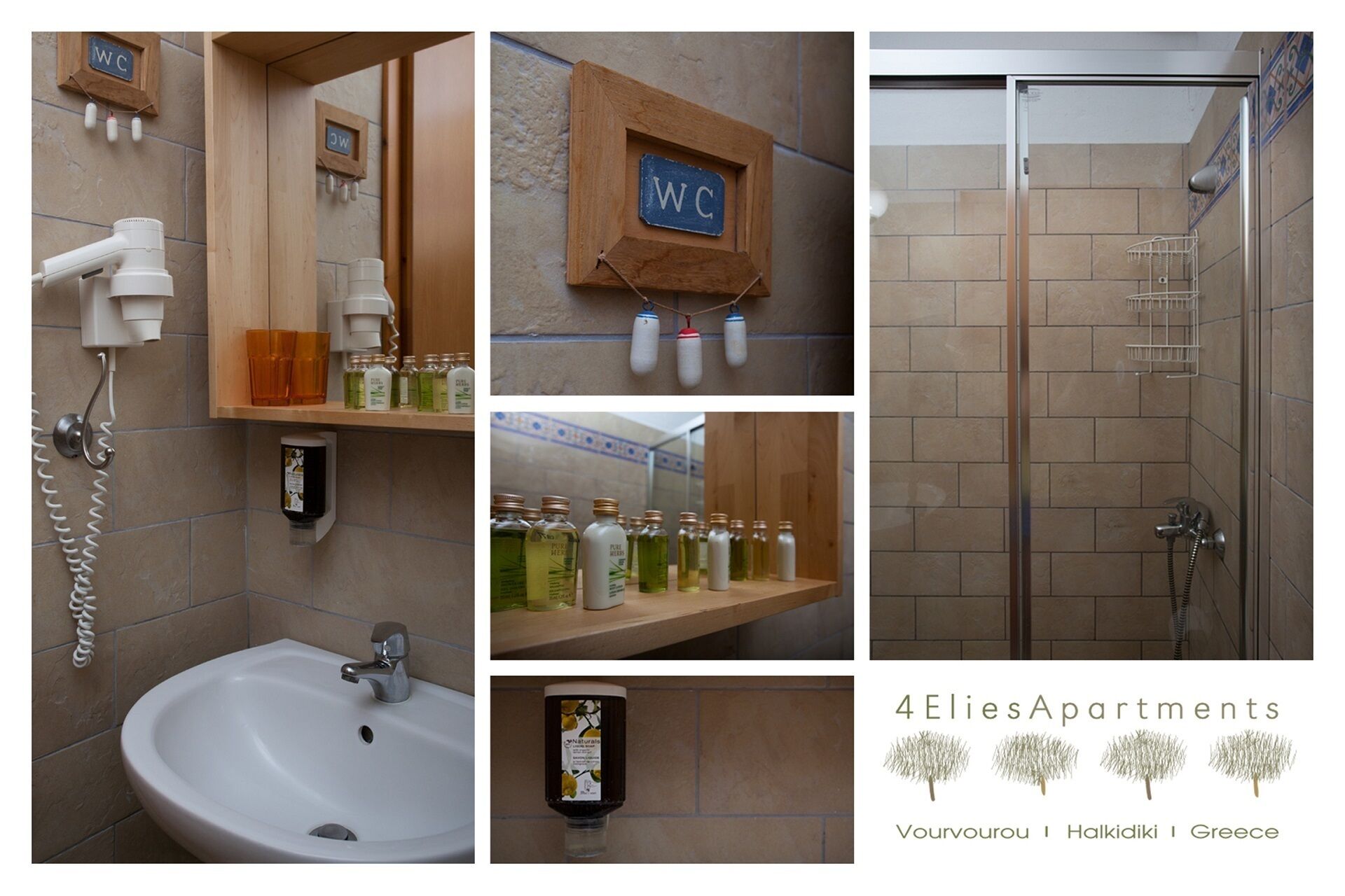 Villa right by the sea, where the wave breaks of pine wooded Vourvourou