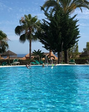 Pool - Marbella Seaview Escape ☀️ Pools, Fast WiFi & Relaxing Coastal Living (Elviria)