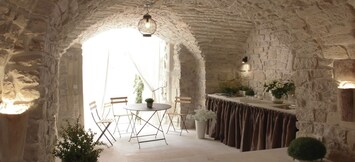 Summer Kitchen out to Courtyard