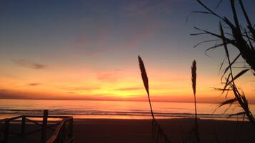Beach nearby, sun-loungers