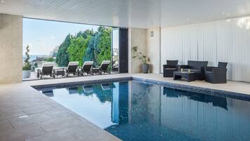 Indoor pool, a heated pool