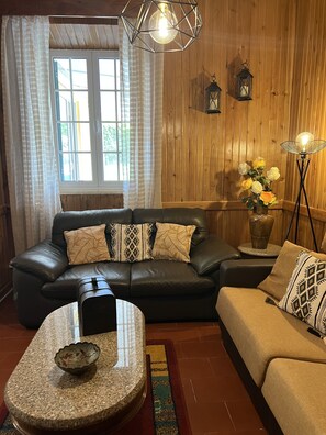 Älytelevisio, takka, kirjoja